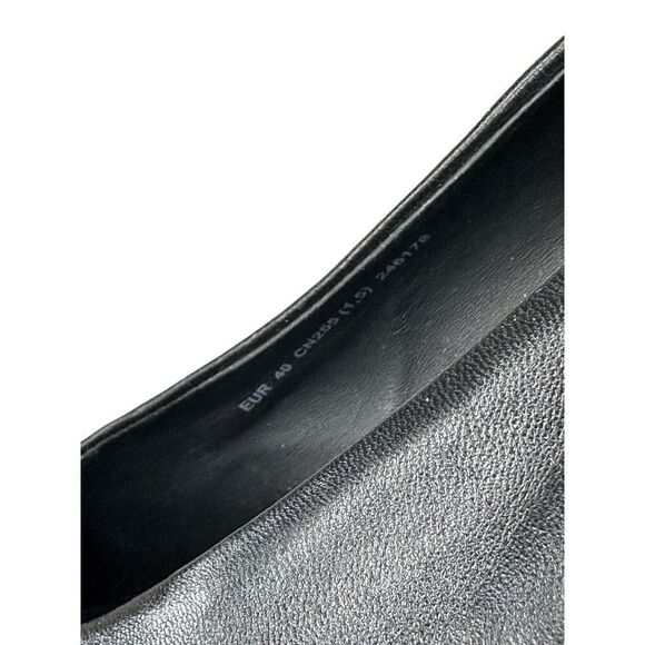 COS Curved Vamp Leather Heels Black Block Heel sz 40 - US 9 - Picture 5 of 14